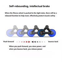 Rodillo para Abdominales con Soporte para Flexiones, Equipo de Ejercicio para Gimnasio en Casa, Entrenamiento Deportivo para Hombres, Entrenamiento de Core