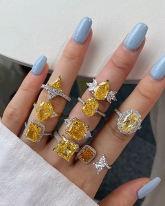 Custom Brand 925 Sterling <b>Silver</b> <b>Adjustable</b> Couples <b>Ring</b> Gold Plating Featuring Moissanite Diamond Freshwater Pearl Zircon - Product Image 1