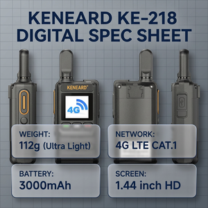 KENEARD KE-218 Mini Talkie-walkie 4G LTE PoC 112g Ultra-léger, <span class=keywords><strong>Radio</strong></span> bidirectionnelle portable <span class=keywords><strong>pour</strong></span> réseau mondial, idéal <span class=keywords><strong>pour</strong></span> la logistique et les entreprises - Product Image 6