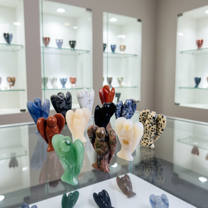 Décorations en cristal en gros, artisanat de sculpture, quartz rose, <span class=keywords><strong>aventurine</strong></span>, obsidienne, jaspe, multi-matériaux, ange pour collection - Product Image 4