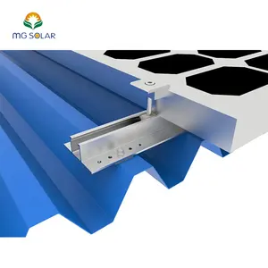 Zonne-Energie Product Universeel Zonnepaneel Mount Klem Metalen Dak Zonne-Structuur Systeem Aanpasbaar Lengte Mini Rail