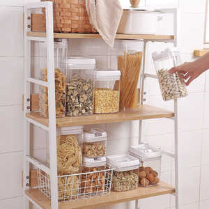 Transparent <b>Square</b> Sealed Snap <b>Jar</b> Crisper Plastic Candy Kitchen Storage Bottle for Organizing & Storing Ingredients - Product Image 4