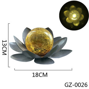 Lampe solaire LED étanche blanc chaud IP65 pour extérieur, jardin, paysage, décorative, en forme de lotus, avec panneau solaire en PC - Product Image 3