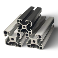 Profilé d'extrusion en aluminium industriel standard européen, épaisseur de paroi 2,0 mm, alliage anodisé 6063, découpe carrée, pliage, soudage
