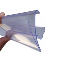 Enusre PC-001 Porte-étiquette de prix en plastique transparent à charnière, couleur personnalisable, conception économique pour les rayonnages de supermarchés en gros, facile à utiliser