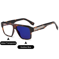 Lunettes de vue rétro tendance à verres photochromiques anti-lumière bleue pour hommes et femmes, monture optique en acétate pour la conduite