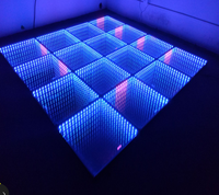 Sans fil magnétique DJ Disco Nightclub LED Lighting Eevnts Uplight RGB coloré effet de scène 3D Mirror Abyss Dance Floor