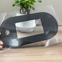 Panneau de fenêtre d'affichage en polycarbonate OEM, haute résistance aux chocs, résistance aux rayures, haute transparence, léger, noir soyeux