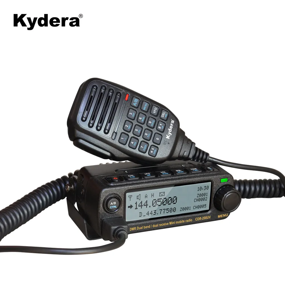 Kydera CDR-200UV băng tần kép DMR vô tuyến di động giá rẻ VHF UHF hai cách phát thanh với nhận kép