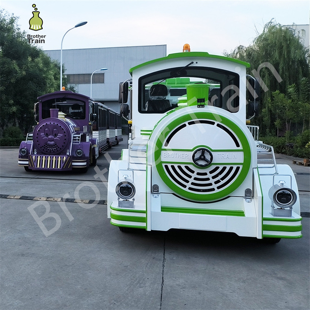 Ce Customized Sightseeing Electric Train Playground Attraction Ride Trackless Tourist Train Ev Drive Train Off Road for Sale
