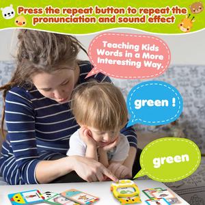 Máquina educativa de Aprendizaje Temprano Montessori, juguete que habla tarjetas flash <span class=keywords><strong>para</strong></span> niños, aprende palabras en inglés, lector de tarjetas, juguete de bolsillo <span class=keywords><strong>para</strong></span> hablar - Product Image 3