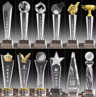 Trophées en cristal K9 vierges personnalisés à prix abordable, gravure laser 3D, trophées en verre pour cadeaux d'affaires