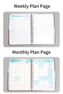 2026 Custom Printing Hardcover Spiral Binding Planner Prayer Journal A4 <b>A5</b> Agenda 2027 Daily Weekly Monthly Planner - Product Image 4