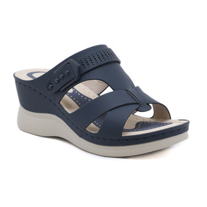 Sandales pour femmes à bout ouvert personnalisées en gros 2026, nouvelles sandales confortables décontractées à talon compensé pour l'extérieur, sandales de plage pour femmes - Product Image 5