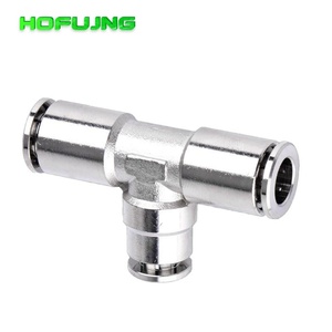 PEG 304 Stainless Steel Trachea <b>Quick</b> <b>Connector</b> <b>Quick</b> Plug Fittings Pneumatics Tee Variable Diameter Joint Butt Joint Component - Product Image 2