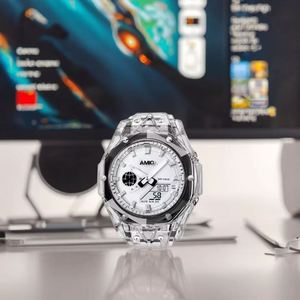 Boîtier en acier inoxydable 316L modifié en forme de G pour montre Ga2100 4ème/5ème génération avec bracelet en silicone - Product Image 4