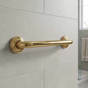 Barra de Agarre Antideslizante de Acero Inoxidable Dorado con Recubrimiento en Polvo, Montada en la Pared, con Capacidad de 150 kg para Seguridad en el Baño - Product Image 1