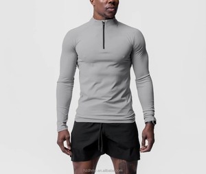 Nueva Camiseta Deportiva de <span class=keywords><strong>Manga</strong></span> <span class=keywords><strong>Larga</strong></span> de Secado Rápido para <span class=keywords><strong>Hombre</strong></span>, de Alta Calidad, para Fitness y Running, Personalizable - Product Image 4
