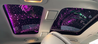 Lumière décorative pour voiture Lumière d'ambiance intérieure Toit ouvrant panoramique Film Starlight Film Starry Night Film Double Skylights Changement de couleur