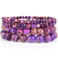 Bracelet en améthyste lavande véritable de couleur violette, bracelet en pierres de quartz fantôme violettes et de jade pour femmes