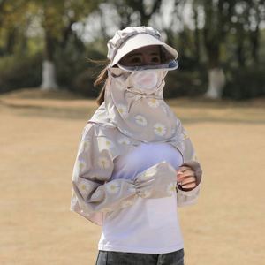 Sombreros de Verano para Mujer con Protección Facial y para el Cuello, Mangas Largas Transpirables, Chales para Pesca, Ciclismo y Protección Solar - Product Image 6