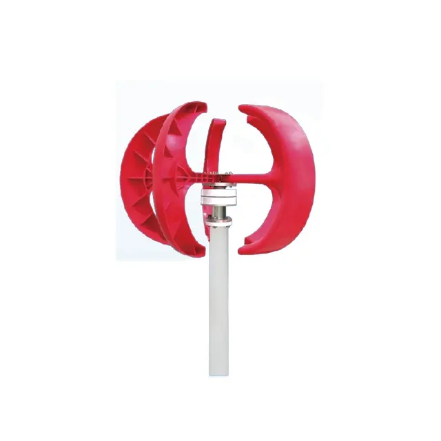 ESG Cheapest Hot Sale Red Vertical 100w 200w 5 blades with Low Start Speed 12V 24V Wind Turbine Generator