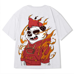 Европа и США Толстые мужские толстые большие размеры хип-хоп свободная футболка с короткими рукавами Мужская футболка с коротким рукавом - Product Image 3