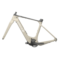 Cadre de vélo électrique gravel en fibre de carbone Hybridizer Rando, prêt à être assemblé avec moteur Bafang M820 et batterie haute capacité de 860 Wh