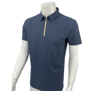 Vente en gros OEM polo d'affaires en nylon 79% 21% élasthanne avec logo personnalisé t-shirts de golf en plein air - Product Image 4