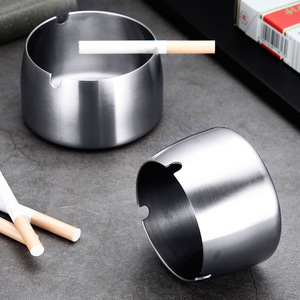 Stainless Steel <b>Ashtray</b> Round Minimalist Design Small Medium Large Size For Home Living Room Hotel Restaurant - Product Image 3