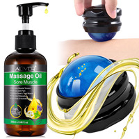 Huile de massage relaxante pour les muscles ALIVER 250 ml, huile essentielle naturelle pour les muscles endoloris et fatigués, apaisante et nourrissante