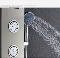 Panneau mural de douche à LED, colonne de douche effet pluie et cascade, panneau d'écran de pomme de douche