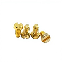 Pan Head Machine Screw Copper Brass Material Plain Finish Slotted Drive Right Hand Thread Fillister Head Screw