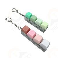 Jouet Keycap en résine PBT avec porte-clés en métal facile à transporter et agréable pour la peau pour soulager le stress