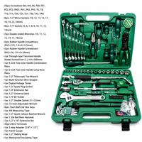 Ensemble d'outils de réparation automobile de 118 pièces, kit d'outils de mécanicien robuste avec clé à roue télescopique, douilles et pince à dénuder