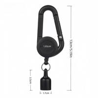 Porte-briquet coloré avec mousqueton rétractable pour les voyages en plein air et le transport quotidien
