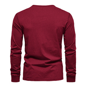 Camiseta <span class=keywords><strong>de</strong></span> Manga Larga Estilo Waffle para Hombre, Camiseta Henley Transpirable e Informal, Top Informal - Product Image 2