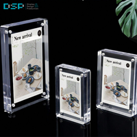 Présentoir de cadre photo en acrylique transparent de 7 pouces pour logo personnalisé pour cartes postales et montage de photos