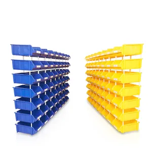 Industrial warehouse stack stackable plastic used parts picking storage boxes bins