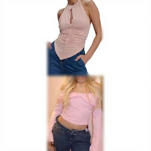 Vêtements d'occasion pour femmes : Robes et hauts en coton usagés, assortiment mixte, livraison aléatoire d'été depuis une friperie - Product Image 1