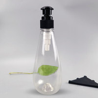 Bouteille en plastique PET transparente vide de 480 ml avec pompe pour savon liquide, shampoing, lotion et soins capillaires – Différents volumes