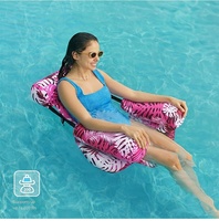 Fauteuil flottant gonflable à trois tubes, chaise pliante portable pour piscine, jouet aquatique, hamac, radeau flottant en polyester