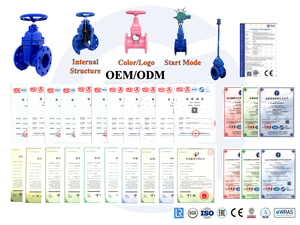 Guanlin sluice nước công nghiệp 2 inch thủy lực dễ uốn sắt nhà sản xuất 200 mét 6 Slide Cast 4 mặt bích Van cổng - Product Image 2