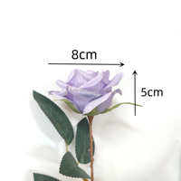 Meilleure vente de haute qualité 3 têtes simple longue tige Rose fleur soie Roses fleurs artificielles pour la décoration de la maison de mariage