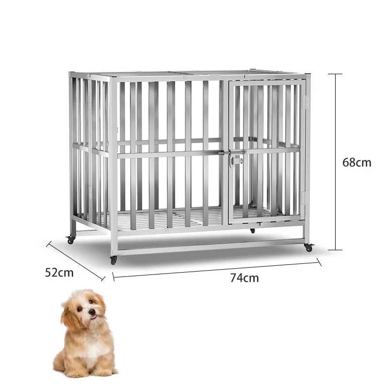 ホット販売ステンレス鋼ペット表示犬猫ケージ頑丈な積み重ね可能なステンレス鋼犬ケージ