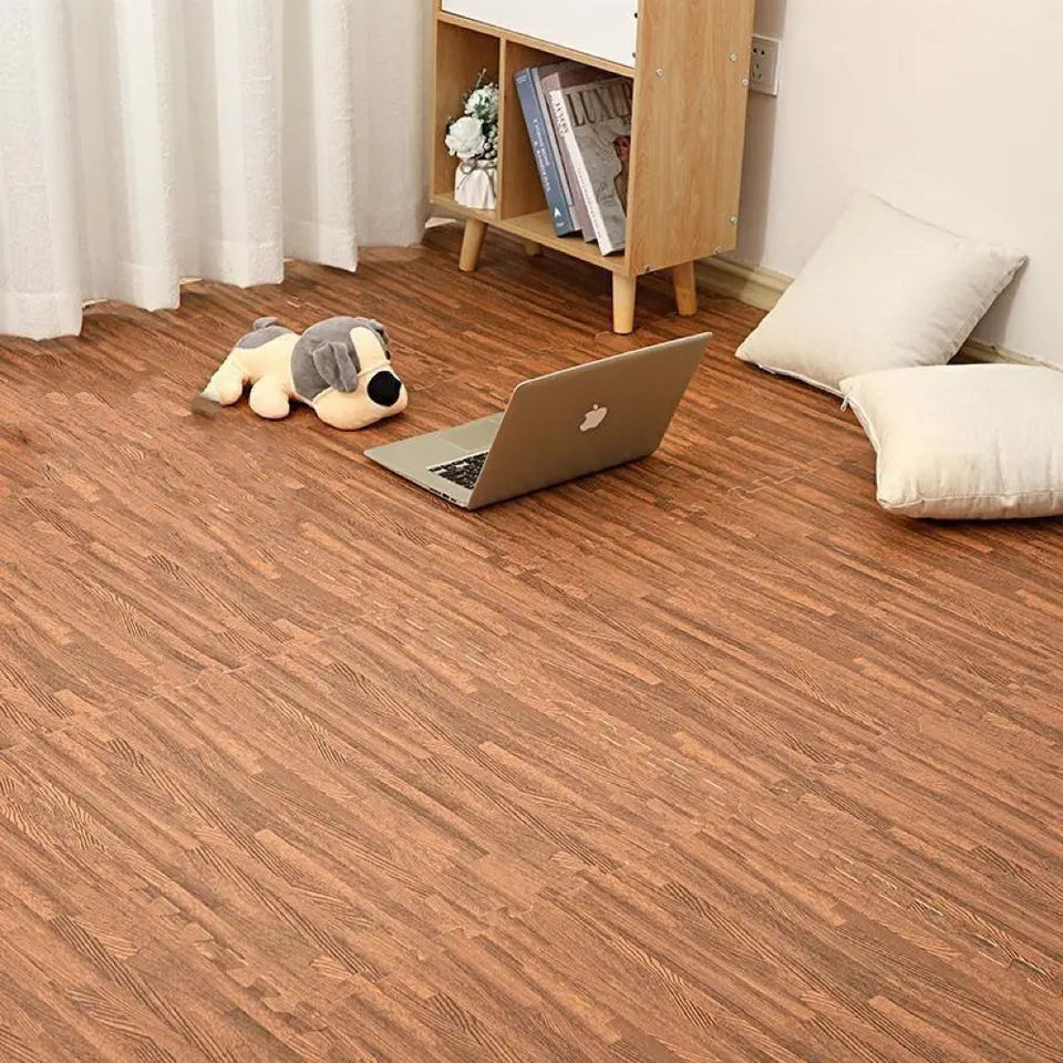 Puzzle Mat Non-Slip Interlocking Printing Wood Grain Puzzle Mat Waterproof Puzzle Carpet Floor Mat  for Wholesale