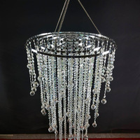 Support floral de décoration de mariage moderne de 80 cm de hauteur avec pièces de lustre, modèle Minghuang MH-Z091