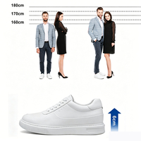 Chaussures décontractées pour hommes en gros d'usine, baskets décontractées de haute qualité, chaussures décontractées rehaussantes de 6 cm/2,36 pouces