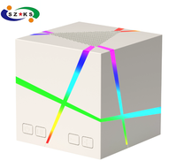 Subwoofer Mini Portabel Nirkabel Tahan Air DC Plastik Baru Lampu LED RGB Jam AirPlay Audio Dua Arah Crossover Mikrofon Terintegrasi