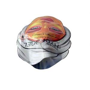 Sac en mylar avec imprimé personnalisé pour masque facial Pochette en plastique cosmétique de forme spéciale avec héliogravure fabriquée à partir de matériaux recyclés - Product Image 3